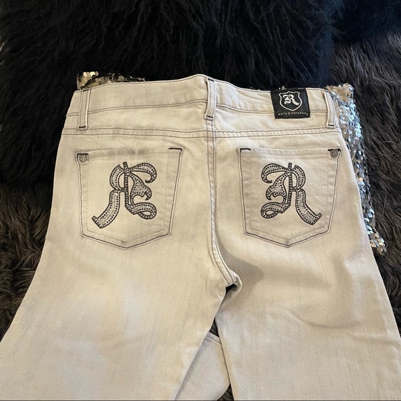 Vintage Rock & Republic straight jean bling pockets gray - Picture 4 of 6